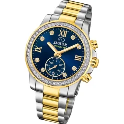 Jaguar Damenuhr Edelstahl silber gold Jaguar Connected Armbanduhr UJ982/3