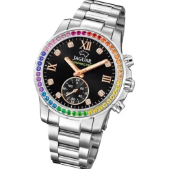 Jaguar Damenuhr Edelstahl silber Jaguar Connected Armbanduhr UJ980/5