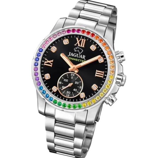 Jaguar Damenuhr Edelstahl silber Jaguar Connected Armbanduhr UJ980/5