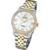 Jaguar Damenuhr Edelstahl silber gold Jaguar Heritage Armbanduhr UJ998/1
