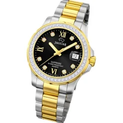 Jaguar Damenuhr Edelstahl silber gold Jaguar Executive Armbanduhr UJ893/4