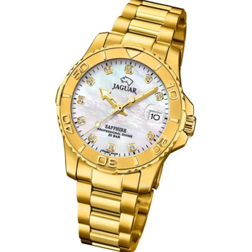 Jaguar Damenuhr Edelstahl gold Jaguar Pro Diver Armbanduhr UJ898/1