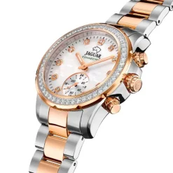 Jaguar Damenuhr Edelstahl silber rosegold Jaguar Connected Armbanduhr UJ981/1
