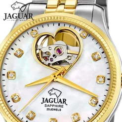 Jaguar Damenuhr Edelstahl silber gold Jaguar Coeur Armbanduhr UJ995/1