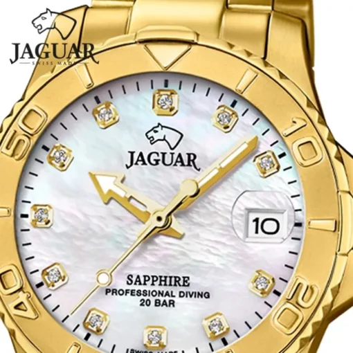 Jaguar Damenuhr Edelstahl gold Jaguar Pro Diver Armbanduhr UJ898/1