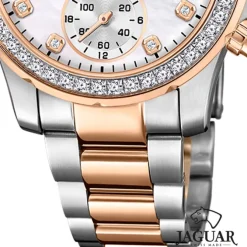 Jaguar Damenuhr Edelstahl silber rosegold Jaguar Connected Armbanduhr UJ981/1