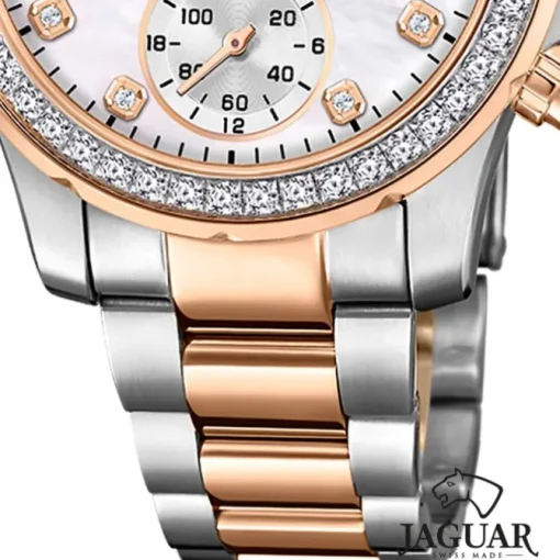 Jaguar Damenuhr Edelstahl silber rosegold Jaguar Connected Armbanduhr UJ981/1