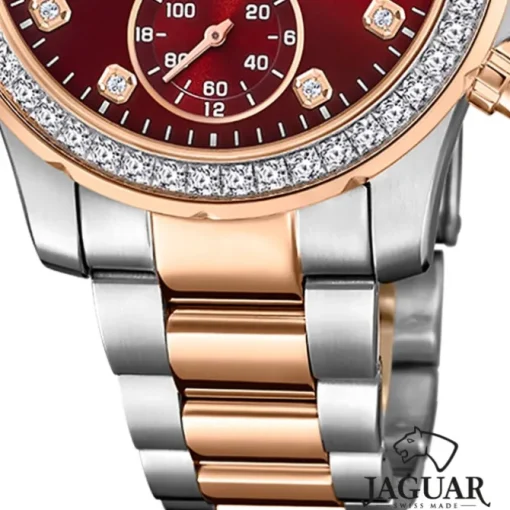 Jaguar Damenuhr Edelstahl silber rosegold Jaguar Connected Armbanduhr UJ981/3