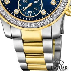 Jaguar Damenuhr Edelstahl silber gold Jaguar Connected Armbanduhr UJ982/3