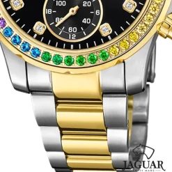 Jaguar Damenuhr Edelstahl silber gold Jaguar Connected Armbanduhr UJ982/5