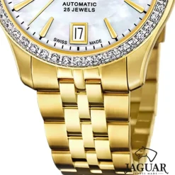 Jaguar Damenuhr Edelstahl gold Jaguar Heritage Armbanduhr UJ999/1