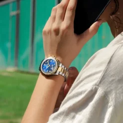 Jaguar Damenuhr Edelstahl silber gold Jaguar Connected Armbanduhr UJ982/3