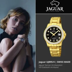 Jaguar Damenuhr Edelstahl gold Jaguar Executive Armbanduhr UJ895/4