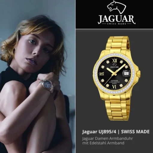 Jaguar Damenuhr Edelstahl gold Jaguar Executive Armbanduhr UJ895/4