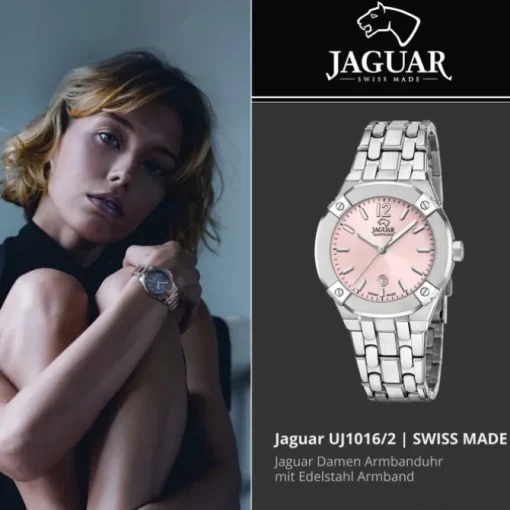 Jaguar Damenuhr Edelstahl silber Jaguar Diplomatic Armbanduhr UJ1016/2