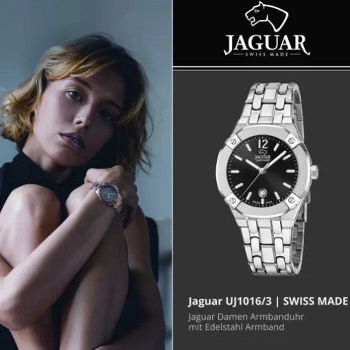 Jaguar Damenuhr Edelstahl silber Jaguar Diplomatic Armbanduhr UJ1016/3