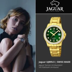 Jaguar Damenuhr Edelstahl gold Jaguar Executive Armbanduhr UJ895/2
