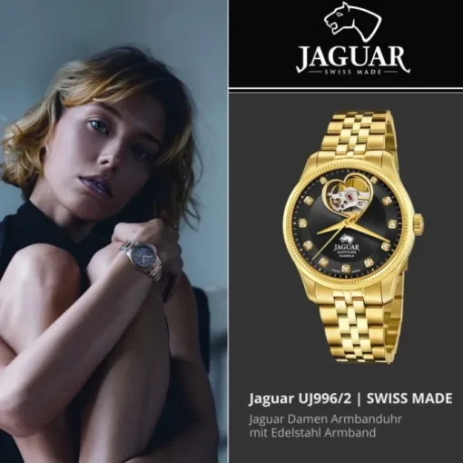 Jaguar Damenuhr Edelstahl gold Jaguar Coeur Armbanduhr UJ996/2