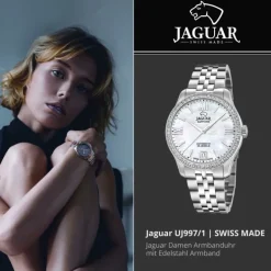 Jaguar Damenuhr Edelstahl silber Jaguar Heritage Armbanduhr UJ997/1