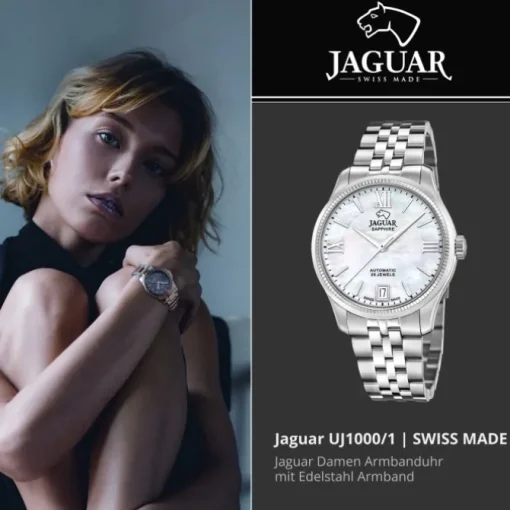 Jaguar Damenuhr Edelstahl silber Jaguar Heritage Armbanduhr UJ1000/1