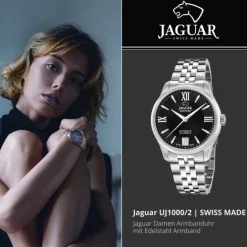 Jaguar Damenuhr Edelstahl silber Jaguar Heritage Armbanduhr UJ1000/2