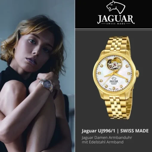 Jaguar Damenuhr Edelstahl gold Jaguar Coeur Armbanduhr UJ996/1