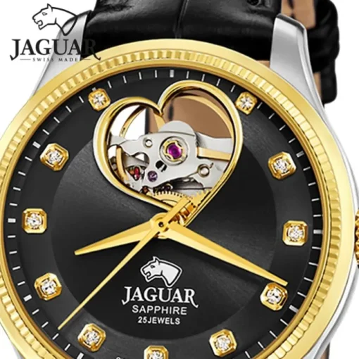 Jaguar Damenuhr Leder schwarz Jaguar Coeur Armbanduhr UJ995/B