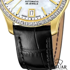 Jaguar Damenuhr Leder schwarz Jaguar Heritage Armbanduhr UJ999/A