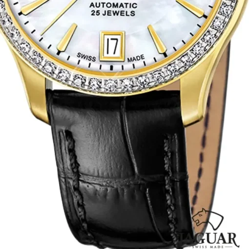 Jaguar Damenuhr Leder schwarz Jaguar Heritage Armbanduhr UJ999/A