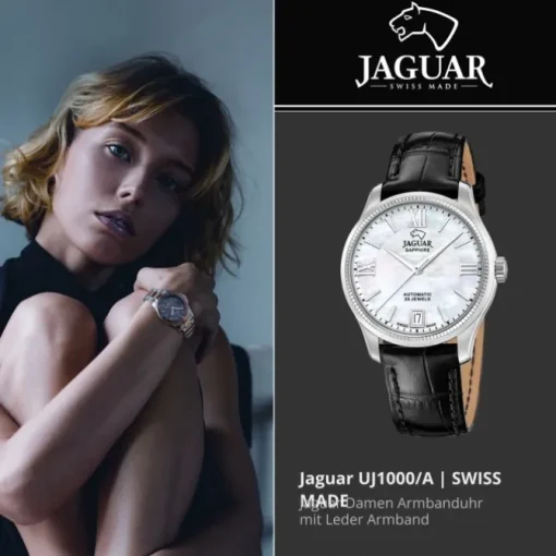 Jaguar Damenuhr Leder schwarz Jaguar Heritage Armbanduhr UJ1000/A