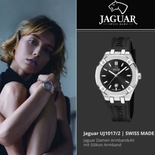 Jaguar Damenuhr Silikon schwarz Jaguar Diplomatic Armbanduhr UJ1017/2