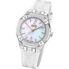Jaguar Damenuhr Silikon weiß Jaguar Diplomatic Armbanduhr UJ1017/1