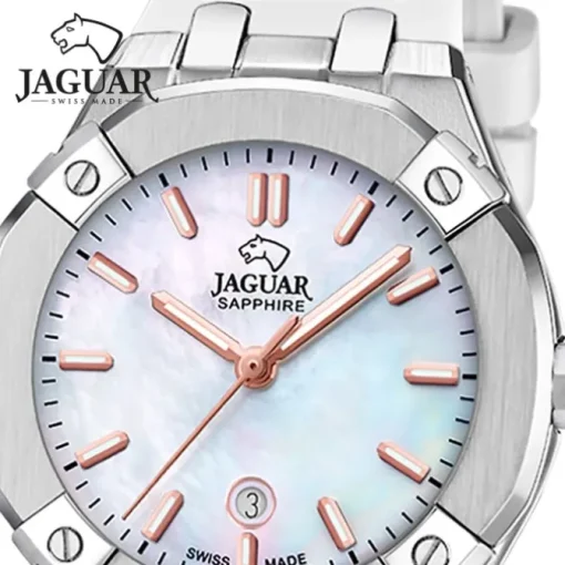 Jaguar Damenuhr Silikon weiß Jaguar Diplomatic Armbanduhr UJ1017/1
