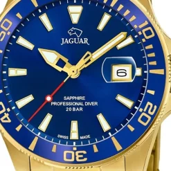 Jaguar Herren Armbanduhr Executive J877/1 Analog Edelstahl gold UJ877/1
