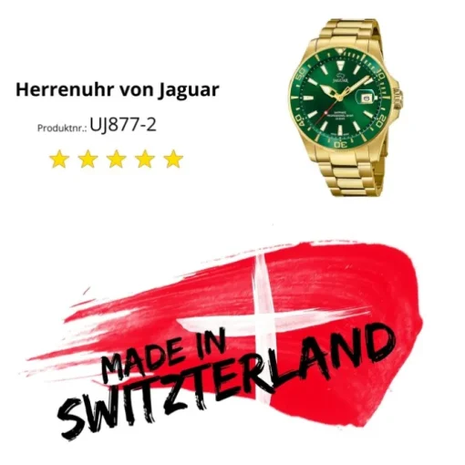 Jaguar Herren Armbanduhr Executive J877/2 Analog Edelstahl gold UJ877/2