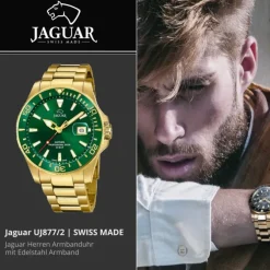 Jaguar Herren Armbanduhr Executive J877/2 Analog Edelstahl gold UJ877/2