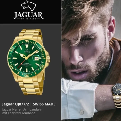 Jaguar Herren Armbanduhr Executive J877/2 Analog Edelstahl gold UJ877/2