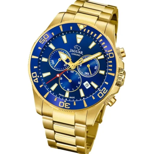 Jaguar Herren-Armbanduhr Edelstahl gold J864/2 Saphir Executive UJ864/2