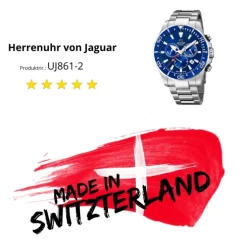 Jaguar Herren-Armbanduhr Edelstahl silber J861/2 Saphir Executive UJ861/2