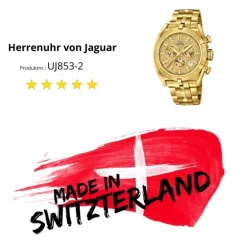 Jaguar Herren-Armbanduhr Edelstahl gold J853/2 Saphir Executive UJ853/2