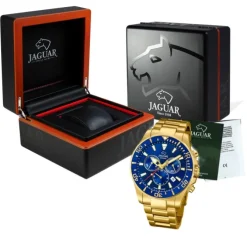 Jaguar Herren-Armbanduhr Edelstahl gold J864/2 Saphir Executive UJ864/2