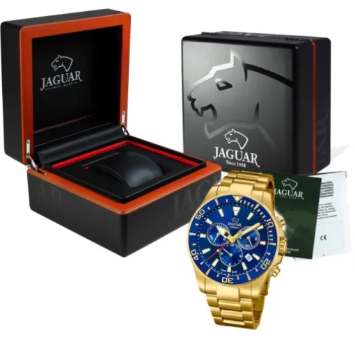 Jaguar Herren-Armbanduhr Edelstahl gold J864/2 Saphir Executive UJ864/2