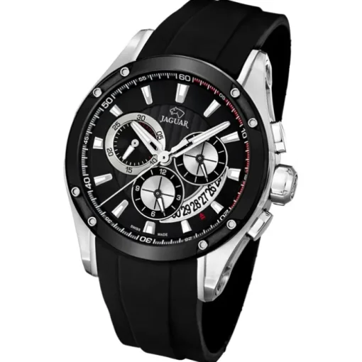 JAGUAR Herren-Armbanduhr Special Edition Saphirglas Quarz PU schwarz UJ688/1
