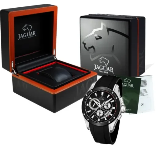 JAGUAR Herren-Armbanduhr Special Edition Saphirglas Quarz PU schwarz UJ688/1