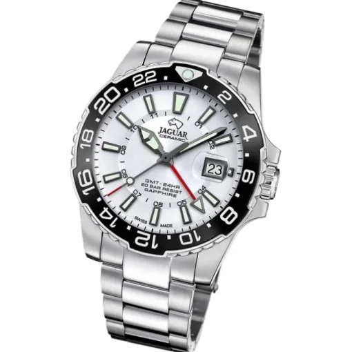 Jaguar Herrenuhr Edelstahl silber Jaguar Ceramic Armbanduhr UJ1011/1