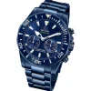 Jaguar Herrenuhr Edelstahl blau Jaguar Connected Armbanduhr UJ930/1