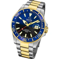Jaguar Herrenuhr Edelstahl silber gold Jaguar Pro Diver Armbanduhr UJ887/3