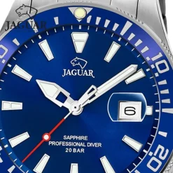 Jaguar Herrenuhr Edelstahl silber Jaguar Pro Diver Armbanduhr UJ860/C
