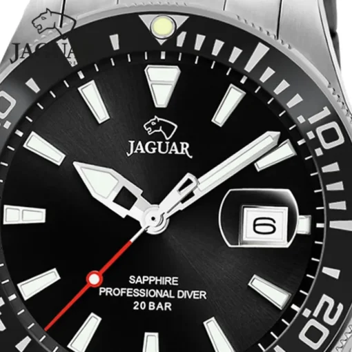 Jaguar Herrenuhr Edelstahl silber Jaguar Pro Diver Armbanduhr UJ860/D