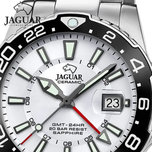 Jaguar Herrenuhr Edelstahl silber Jaguar Ceramic Armbanduhr UJ1011/1